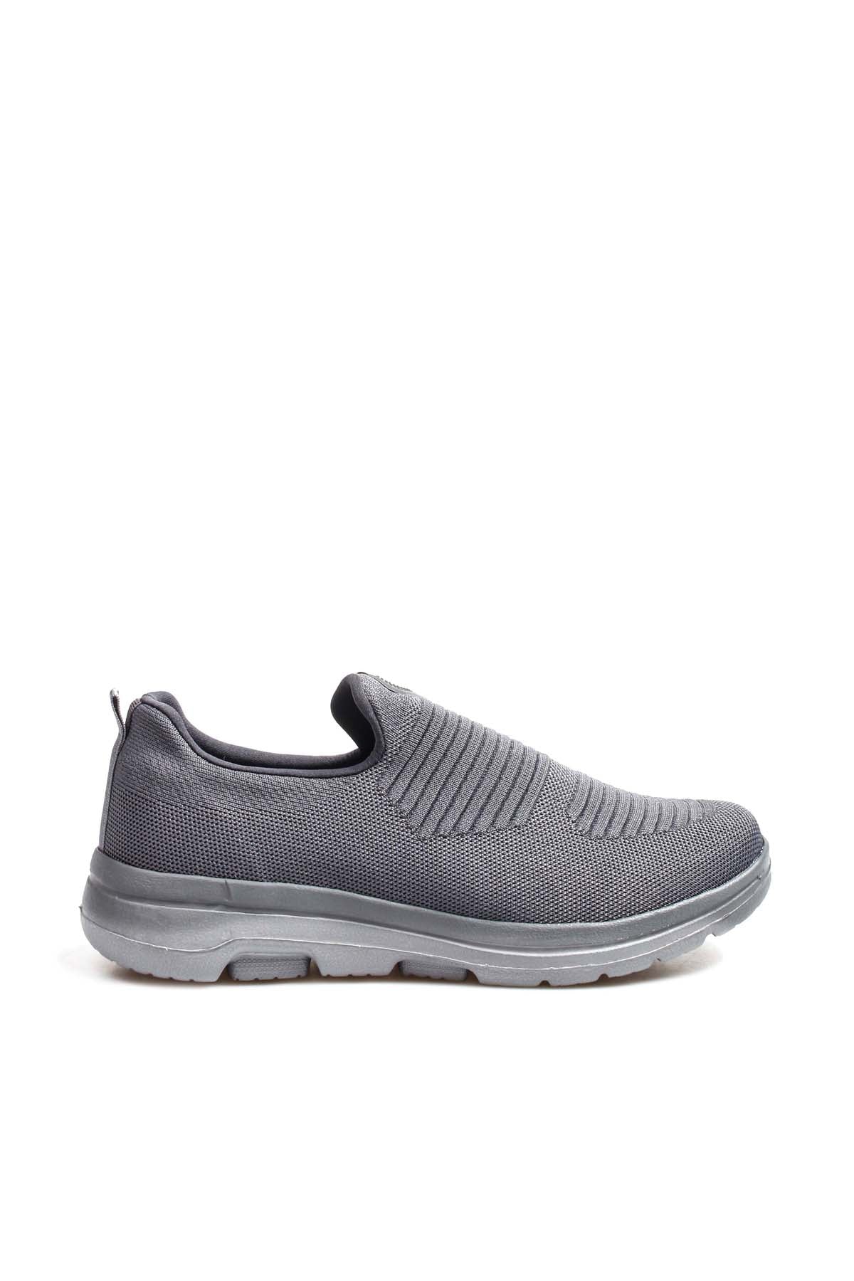 Men's Gray Knit Slip-On Sneakers-Wessi