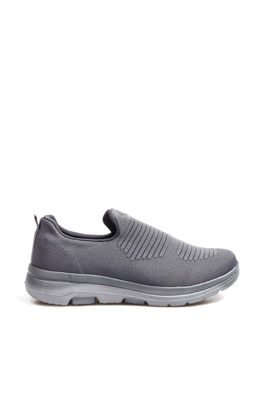 Men's Gray Knit Slip-On Sneakers-Wessi