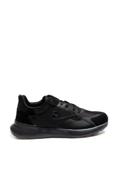 Men's Black Athletic Sneakers with Cushioned Sole