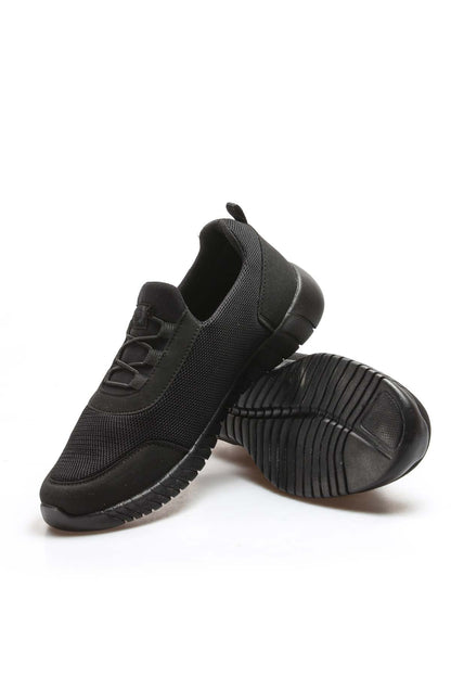 KOALA SYDNEY Men's Black Lace-Up Athletic Mesh Sneakers
