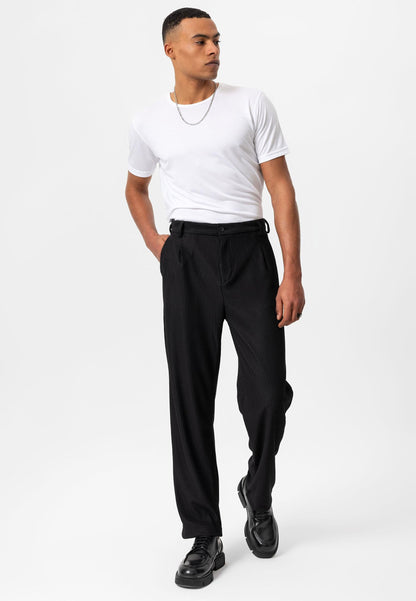 Men's Black Ribbed Pants