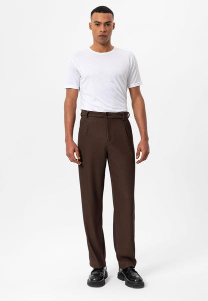 Men's Brown Ribbed Pants