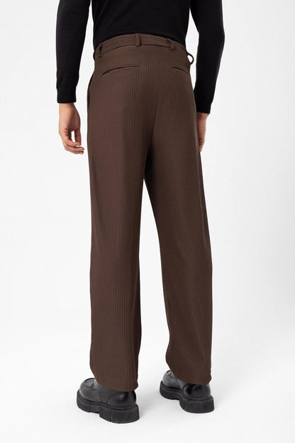 Men's Brown Ribbed Pants
