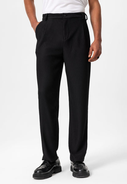 Men's Black Ribbed Pants