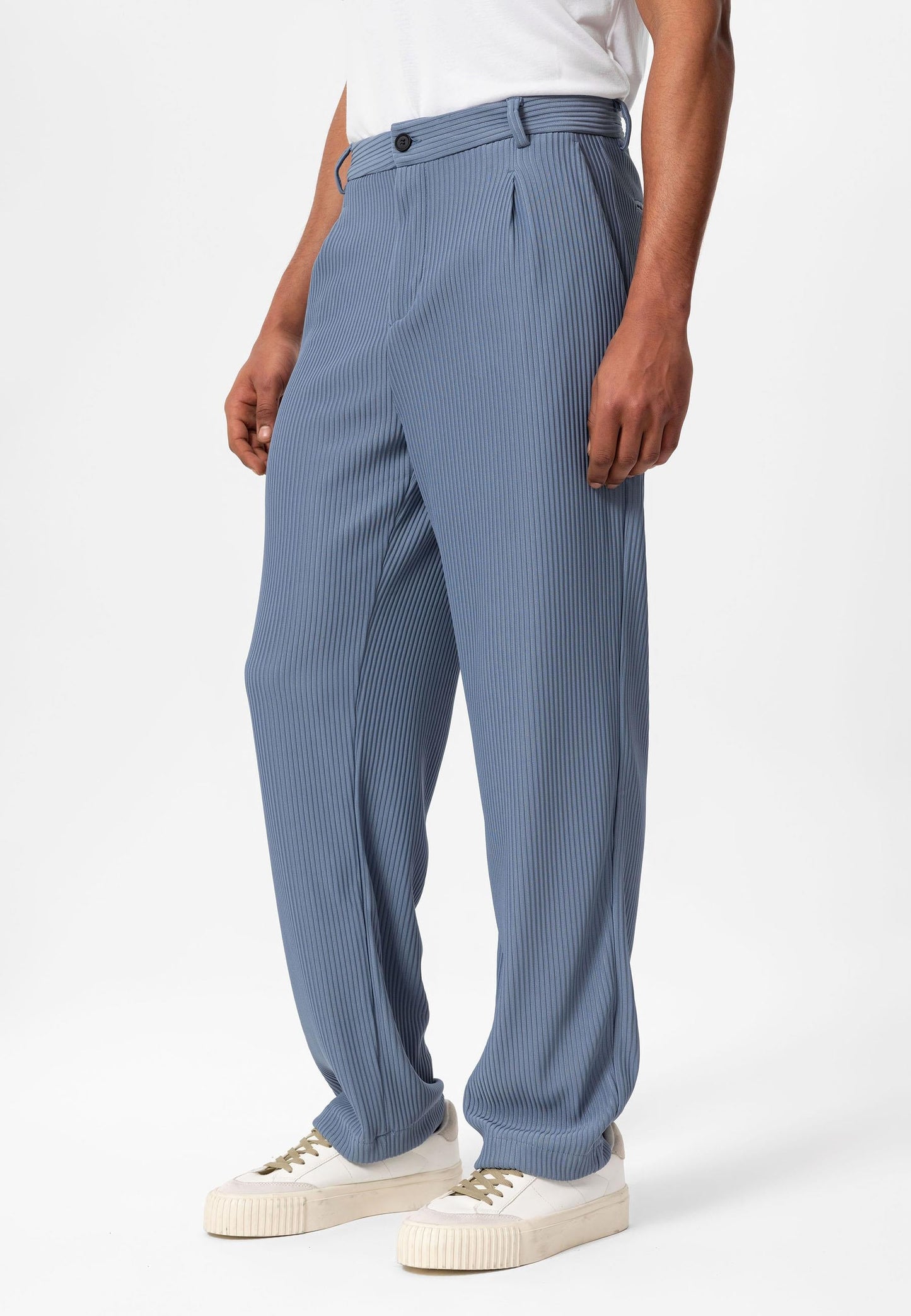 Men's Indigo Ribbed Pants