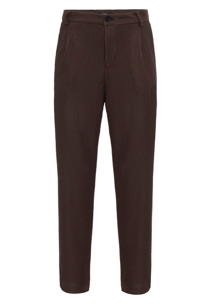 Men's Brown Ribbed Pants