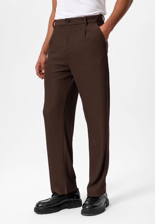 Men's Brown Ribbed Pants