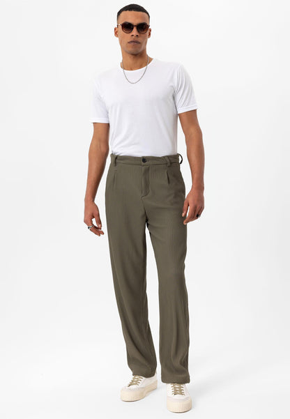 Men's Khaki Ribbed Pants