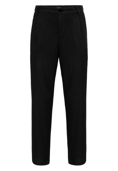 Men's Black Ribbed Pants