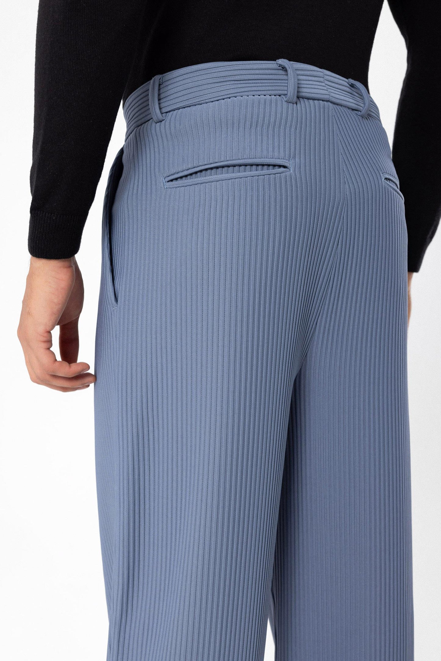 Men's Indigo Ribbed Pants