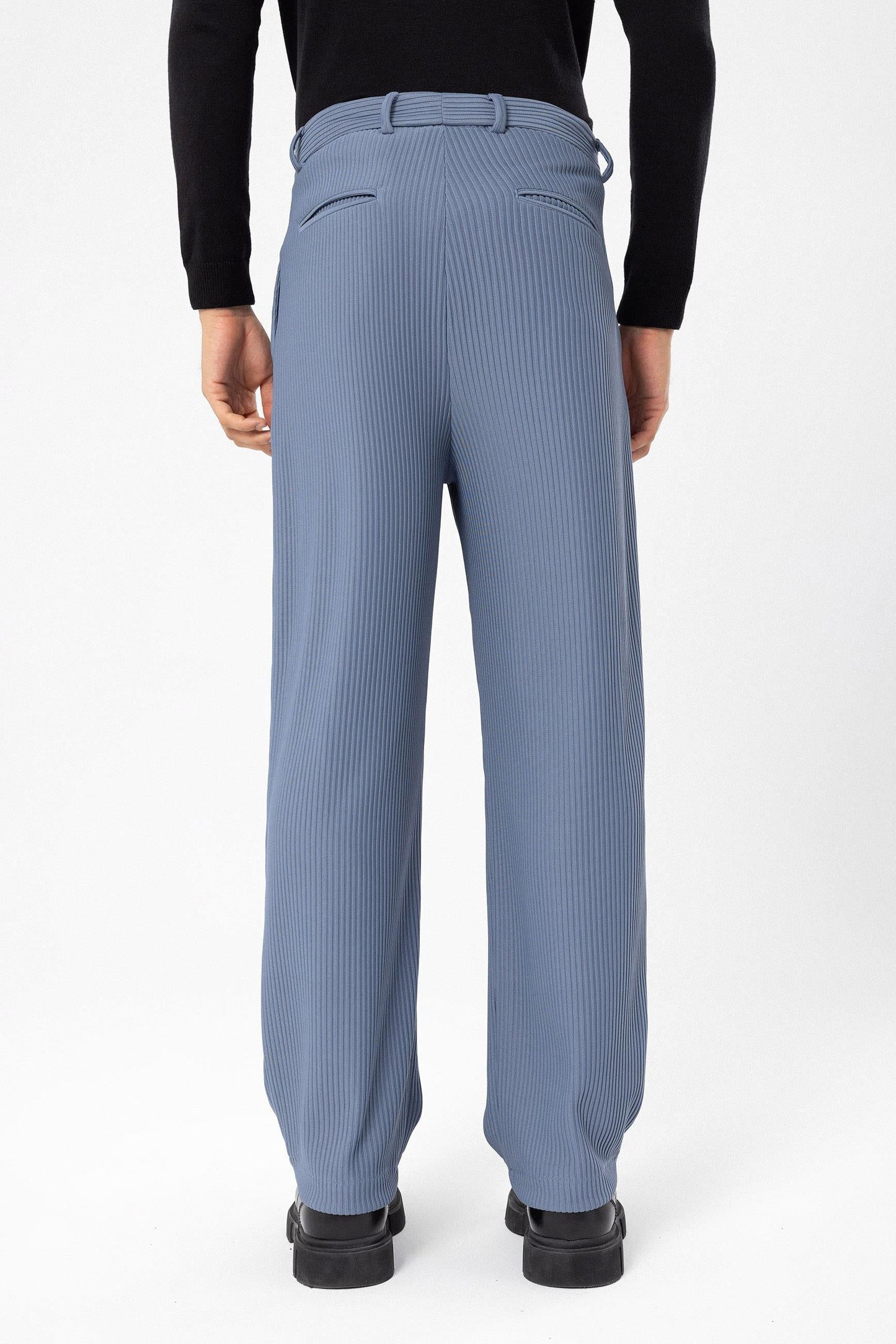 Men's Indigo Ribbed Pants
