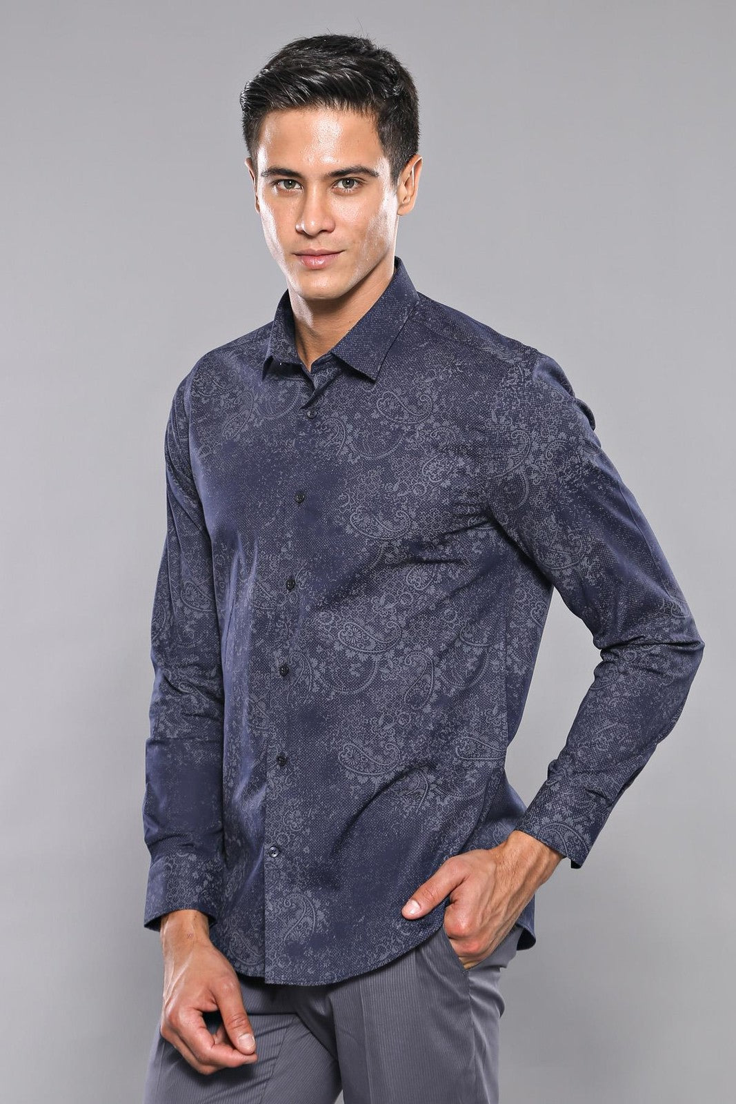 KOALA SYDNEY  Patterned Navy Blue Shirt | -