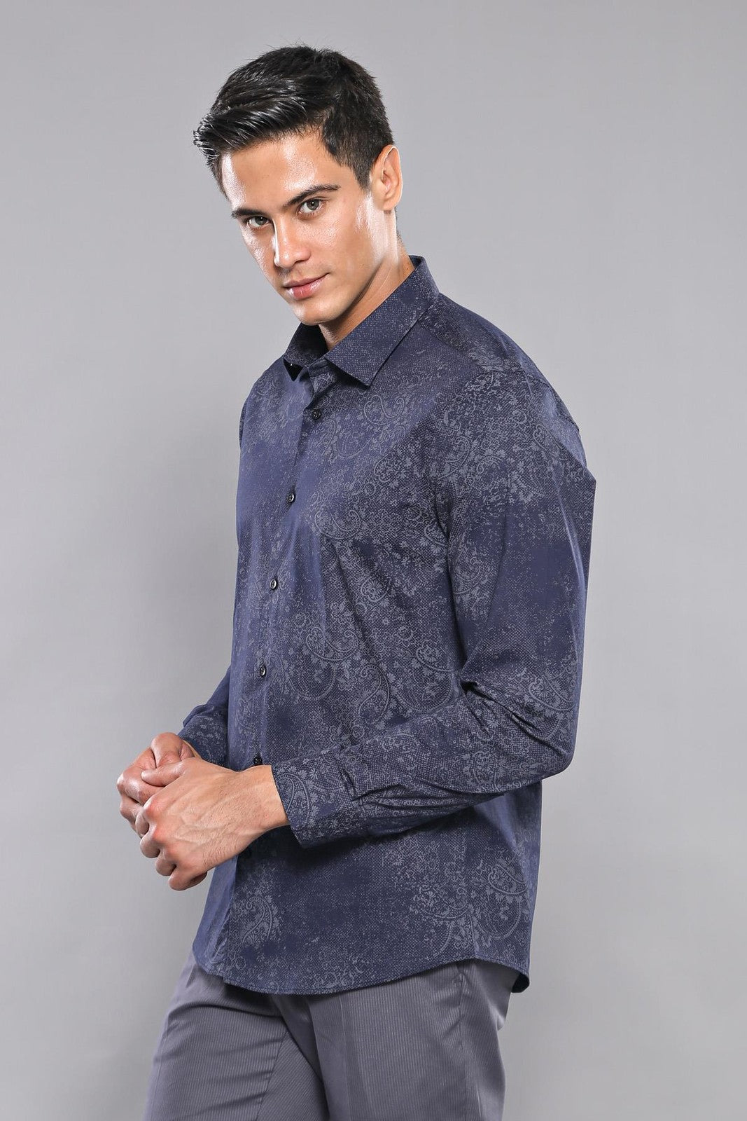 KOALA SYDNEY  Patterned Navy Blue Shirt | -