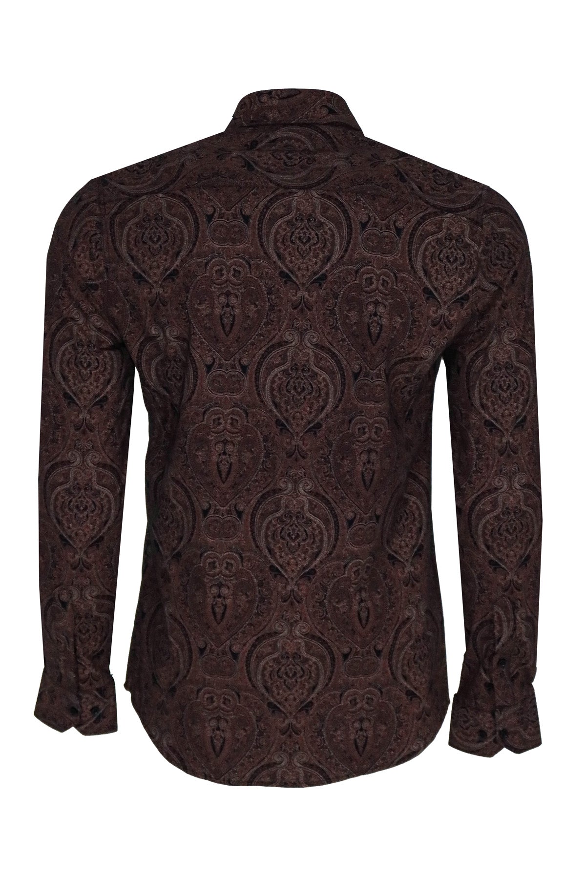 KOALA SYDNEY  Brown Patterned Slim Fit Men's Shirt -