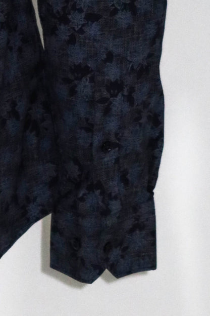 KOALA SYDNEY Bloom Patterned Dark Blue Slim Fir Shirt