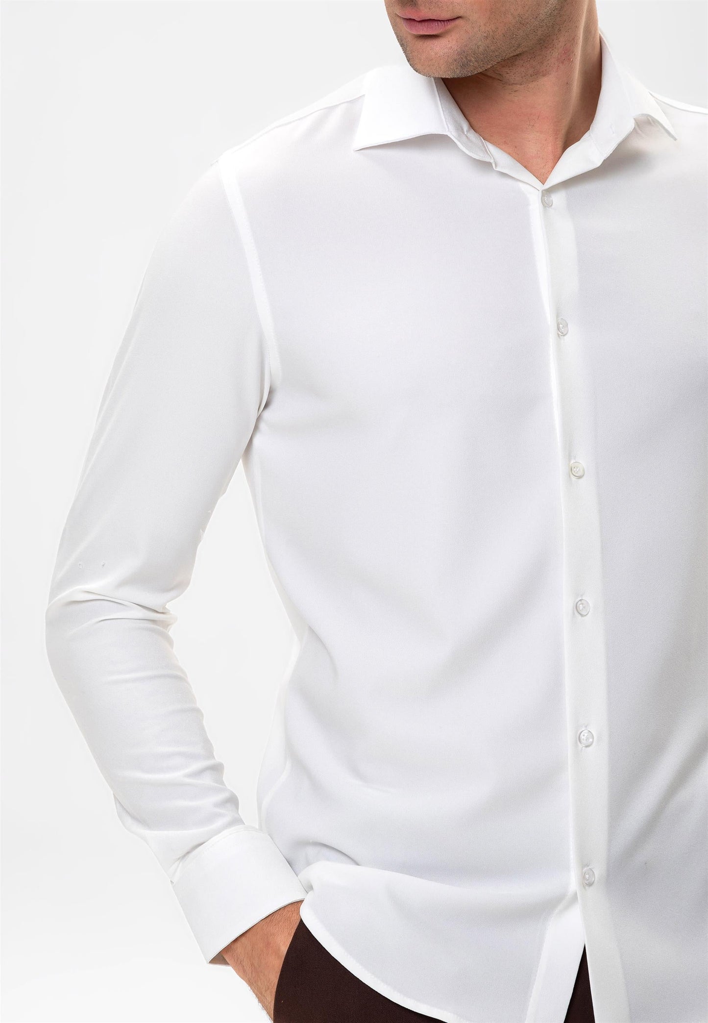 Men's White Slim Fit Shirt