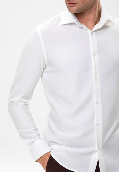 Men's White Slim Fit Shirt -
