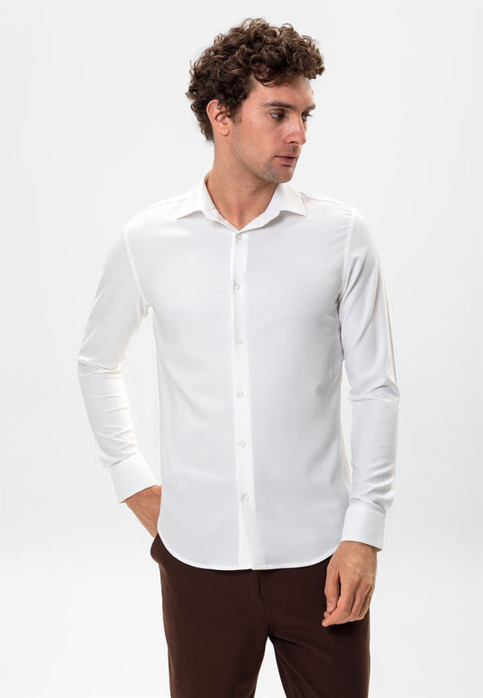Men's White Slim Fit Shirt