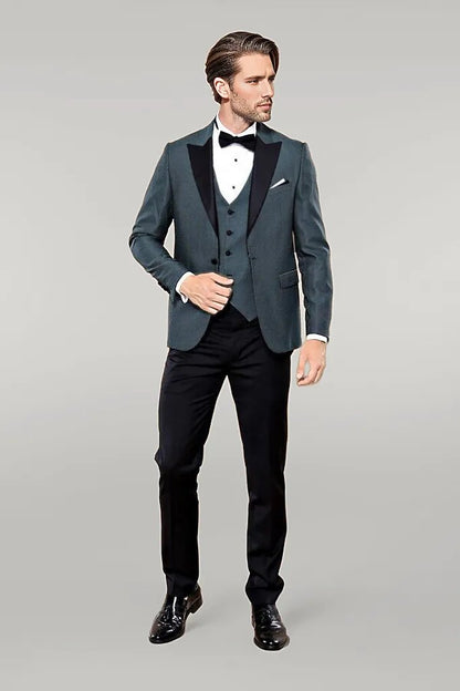 Green Removable Lapel Tuxedo