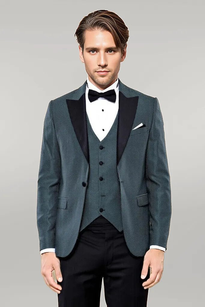 Green Removable Lapel Tuxedo