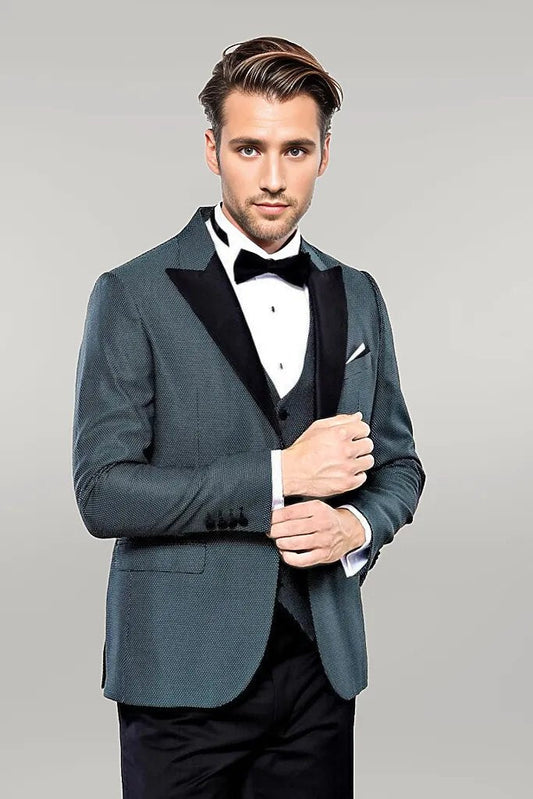 Green Removable Lapel Tuxedo
