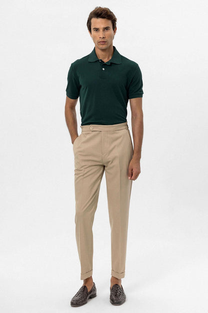 KOALA SYDNEY Men's Khaki Polo Neck T-Shirt