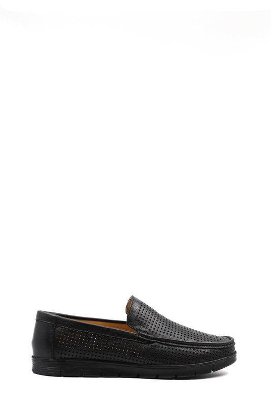 KOALA SYDNEY  Breathable Black Leather Loafers for Men-Wessi