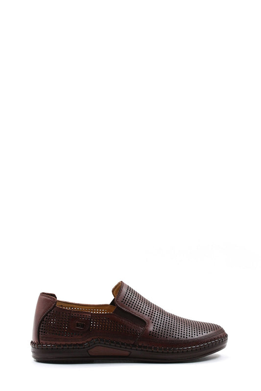 KOALA SYDNEY  Brown Perforated Leather Loafers Wessi