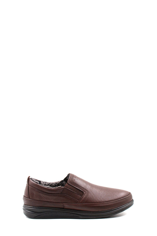 KOALA SYDNEY  Men's Brown Fur-Lined Slip-On Shoes-Wessi