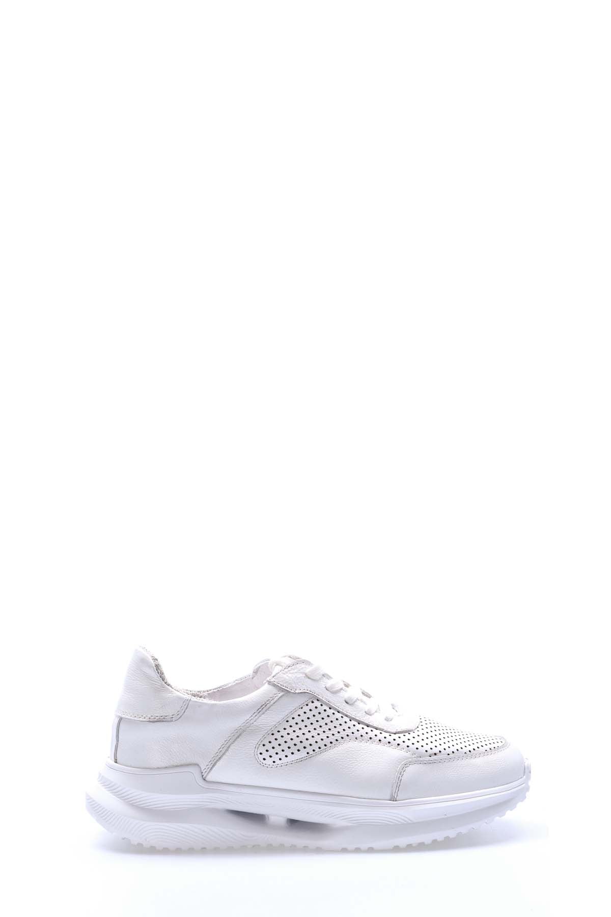 Hakiki Deri Erkek Casual Ayakkabı 154MA500-280 Beyaz