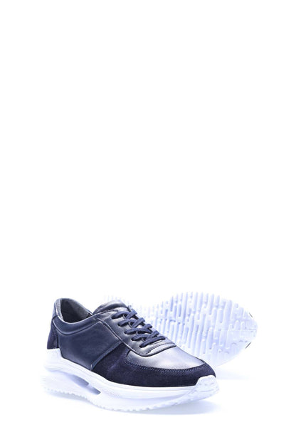 Hakiki Deri Erkek Casual Ayakkabı 154MA708-280 Lacivert