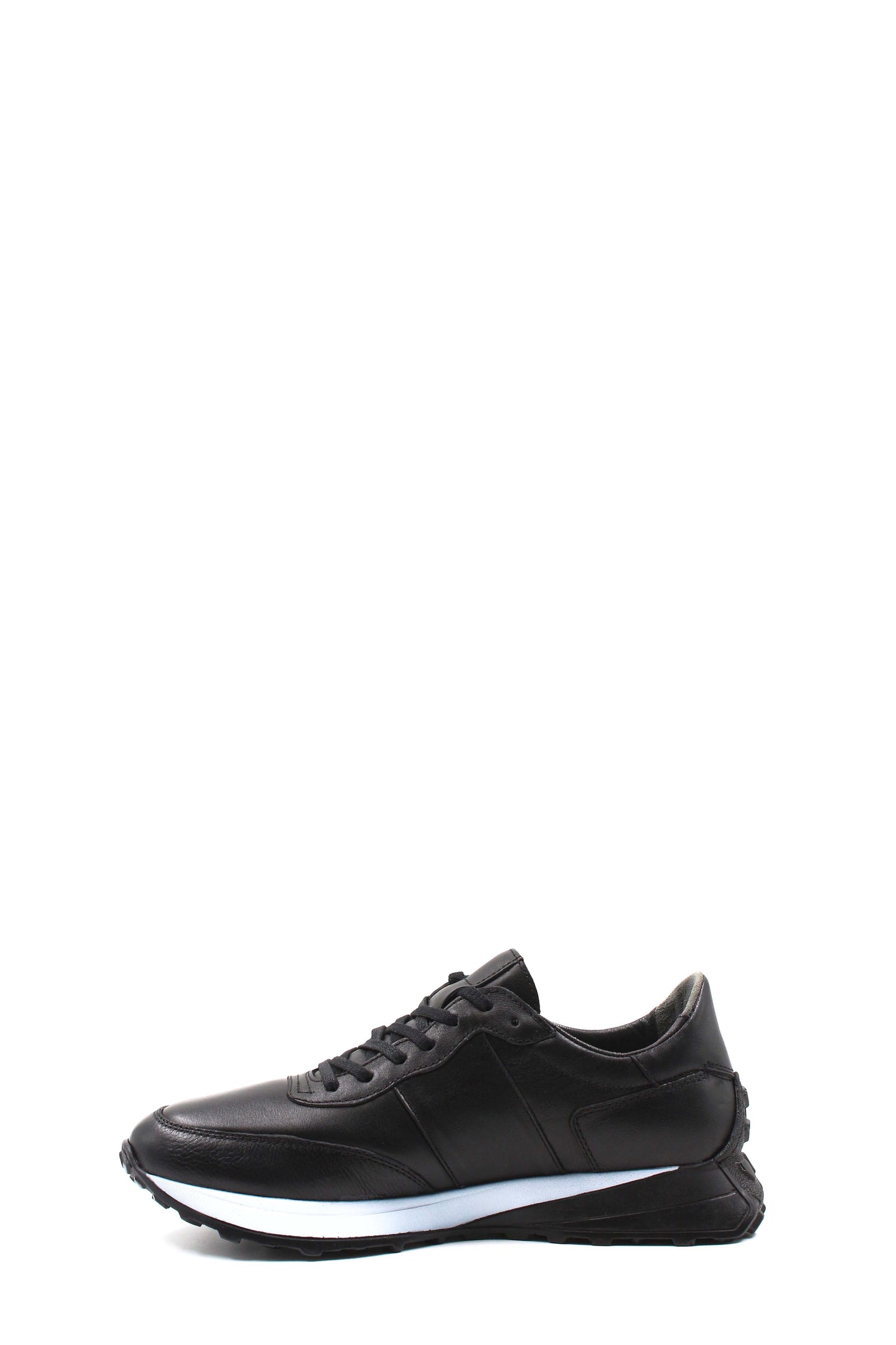 KOALA SYDNEY  Men's Black Leather Sneakers with Cushioned Sole -