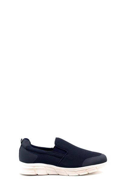 Men's Navy Slip-On Mesh Sneakers - Lightweight & Breathable