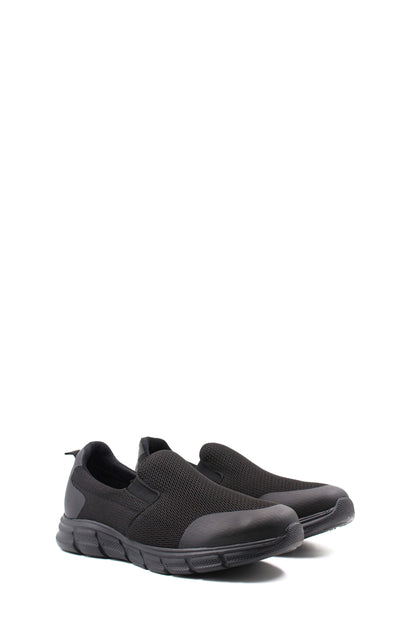 Men's Black Slip-On Mesh Sneakers - Lightweight & Breathable - Wessi
