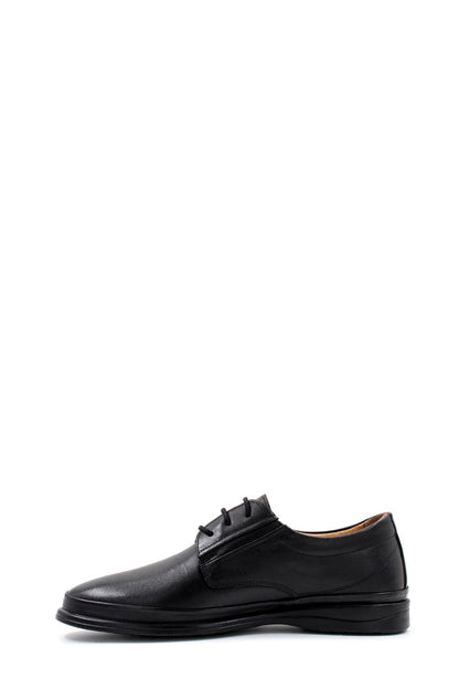 KOALA SYDNEY Men's Classic Black Leather Dress Shoes with Lace-Up Design and Cushioned Sole