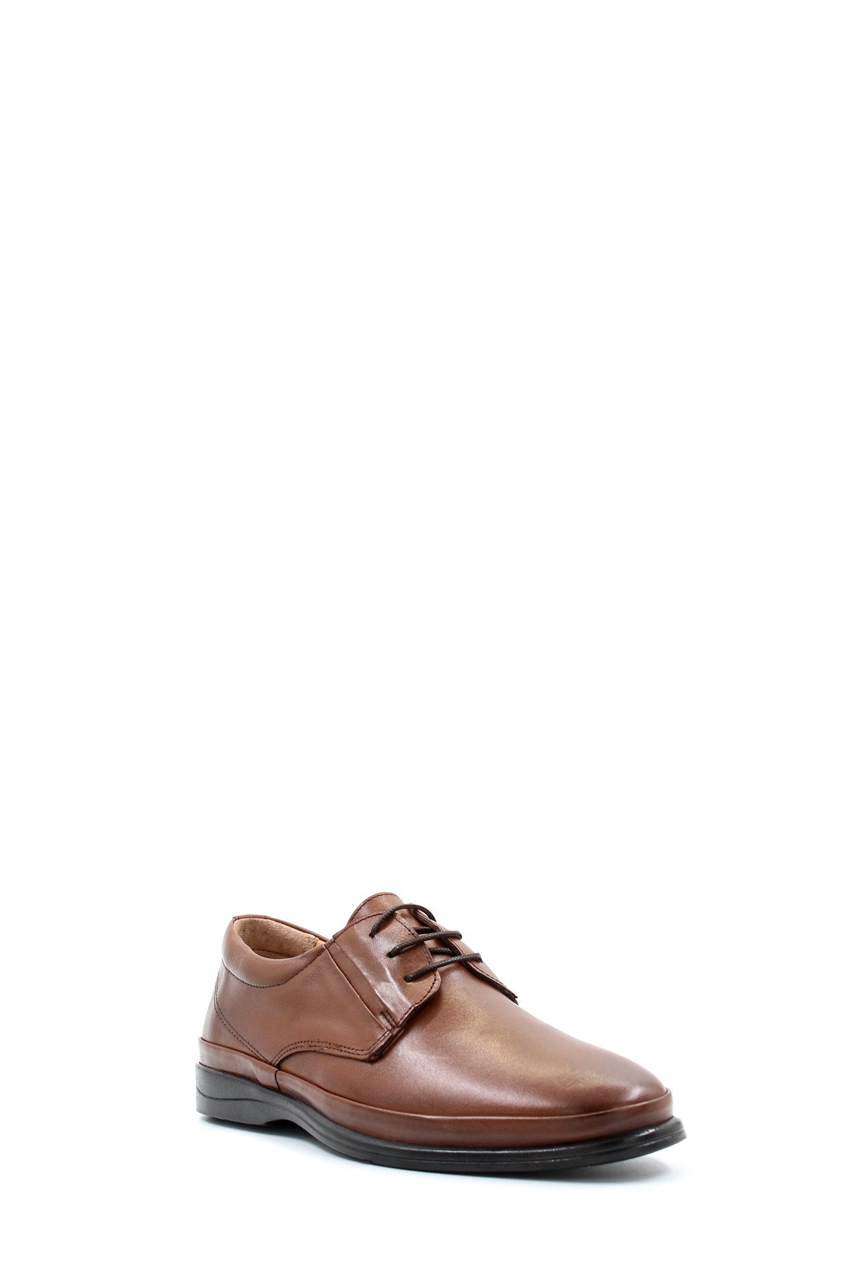 KOALA SYDNEY Men's Brown Leather Lace-Up Shoes with Cushioned Sole and Rounded Toe