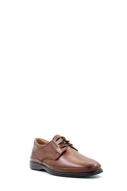 KOALA SYDNEY Men's Brown Leather Lace-Up Shoes with Cushioned Sole and Rounded Toe
