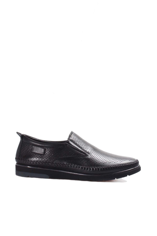 KOALA SYDNEY  Black Perforated Leather Loafers Wessi