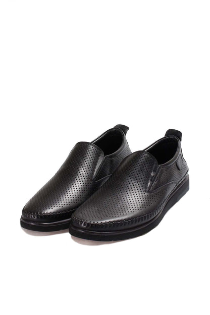 KOALA SYDNEY  Black Perforated Leather Loafers Wessi