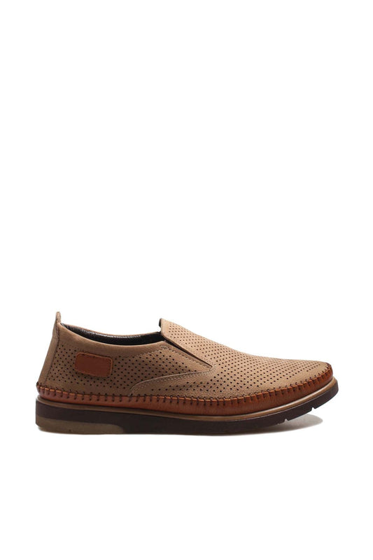 KOALA SYDNEY  Beige Perforated Suede Loafers Wessi