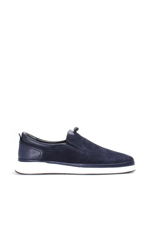 KOALA SYDNEY  Navy Perforated Slip-On Loafers-Wessi