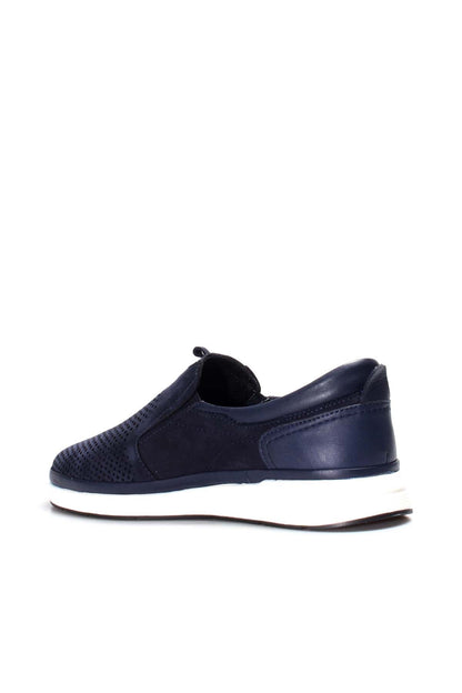 KOALA SYDNEY  Navy Perforated Slip-On Loafers-Wessi