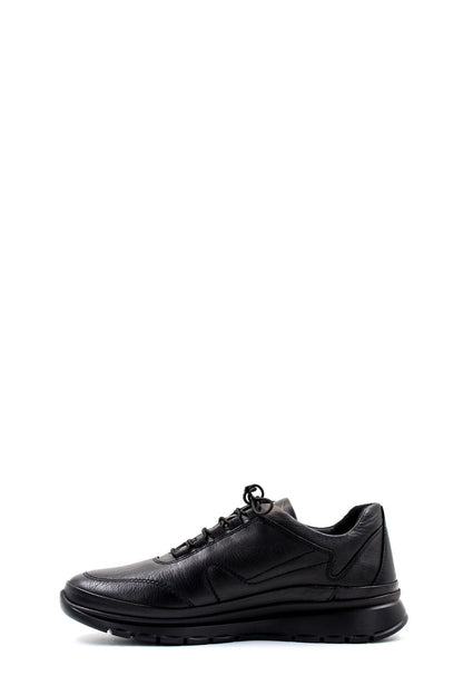 KOALA SYDNEY  Men's Black Leather Comfort Sneakers with Cushioned Sole