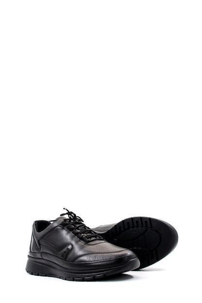 KOALA SYDNEY  Men's Black Leather Comfort Sneakers with Cushioned Sole