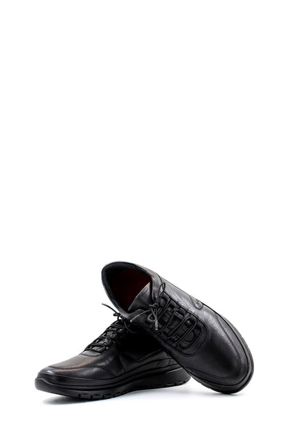 KOALA SYDNEY  Men's Black Leather Comfort Sneakers with Cushioned Sole