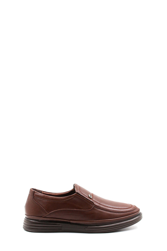 KOALA SYDNEY Men's Brown Leather Slip-On Loafers with Cushioned Sole