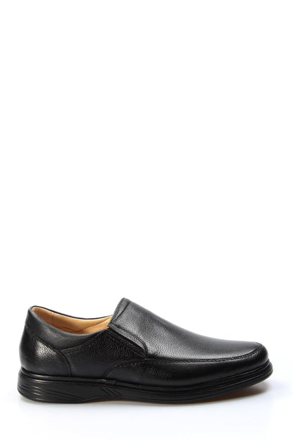 KOALA SYDNEY Men's Black Leather Slip-On Shoes with Cushioned Sole