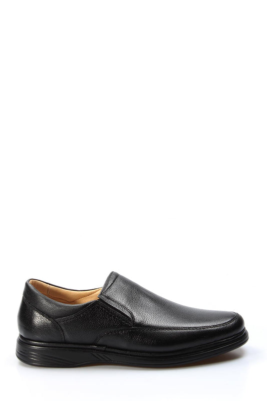 KOALA SYDNEY Men's Black Leather Slip-On Shoes with Cushioned Sole