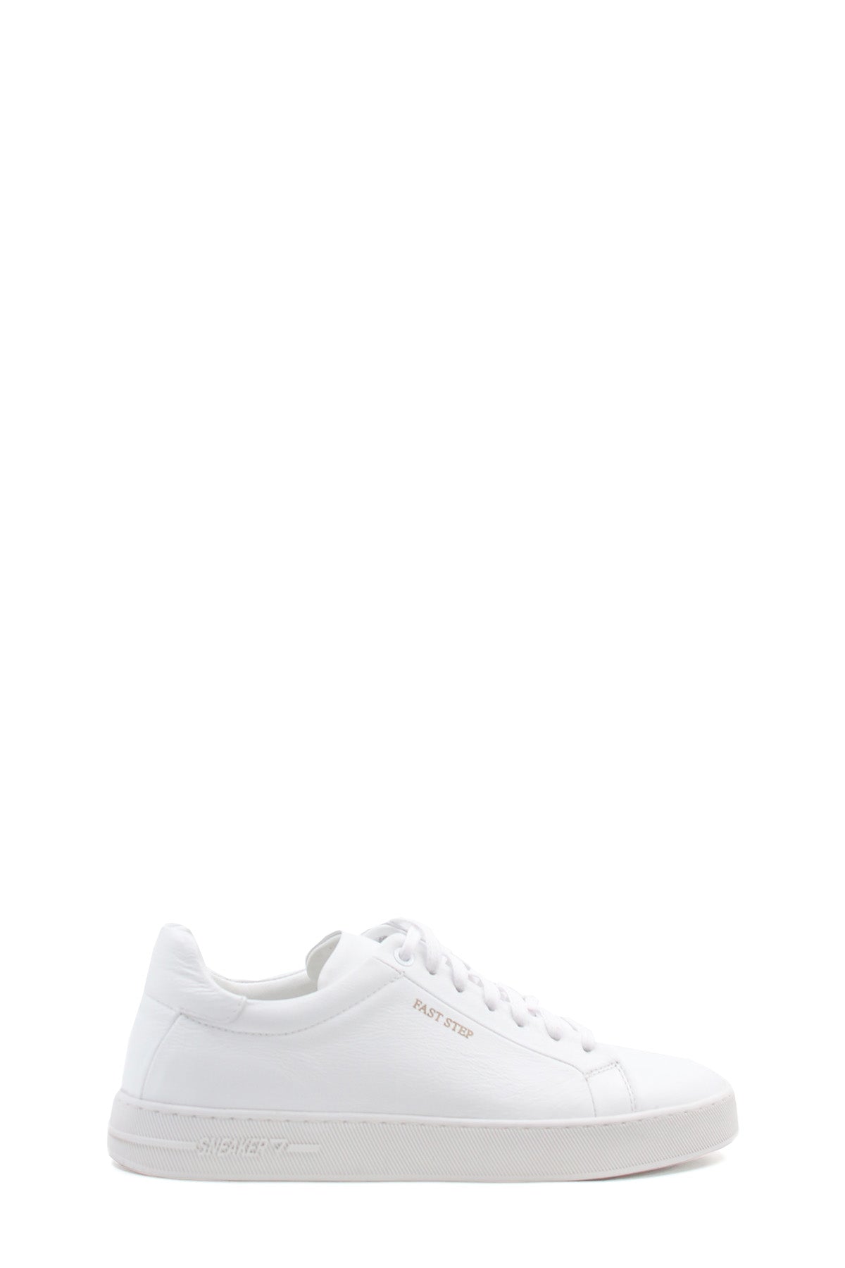 KOALA SYDNEY  Men's Classic White Leather Sneakers with Lace-Up Design -