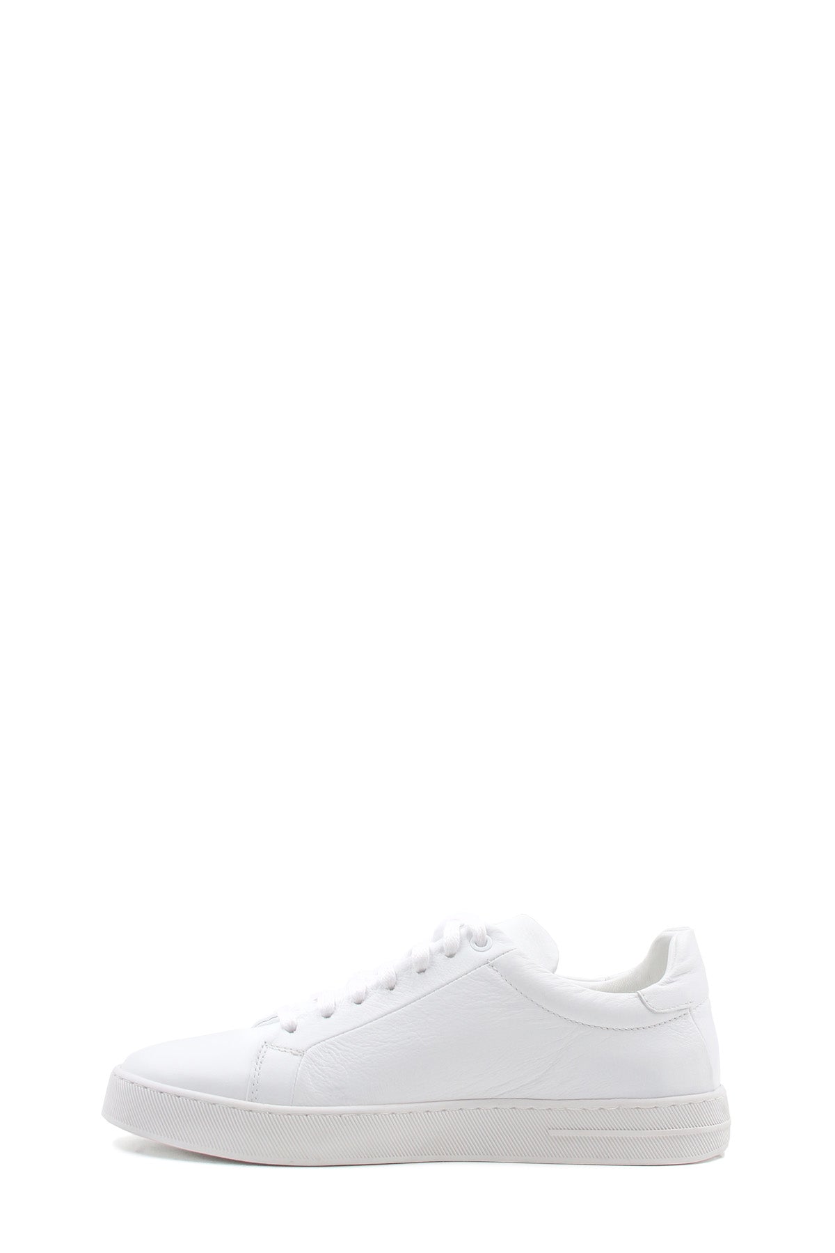 KOALA SYDNEY  Men's Classic White Leather Sneakers with Lace-Up Design -